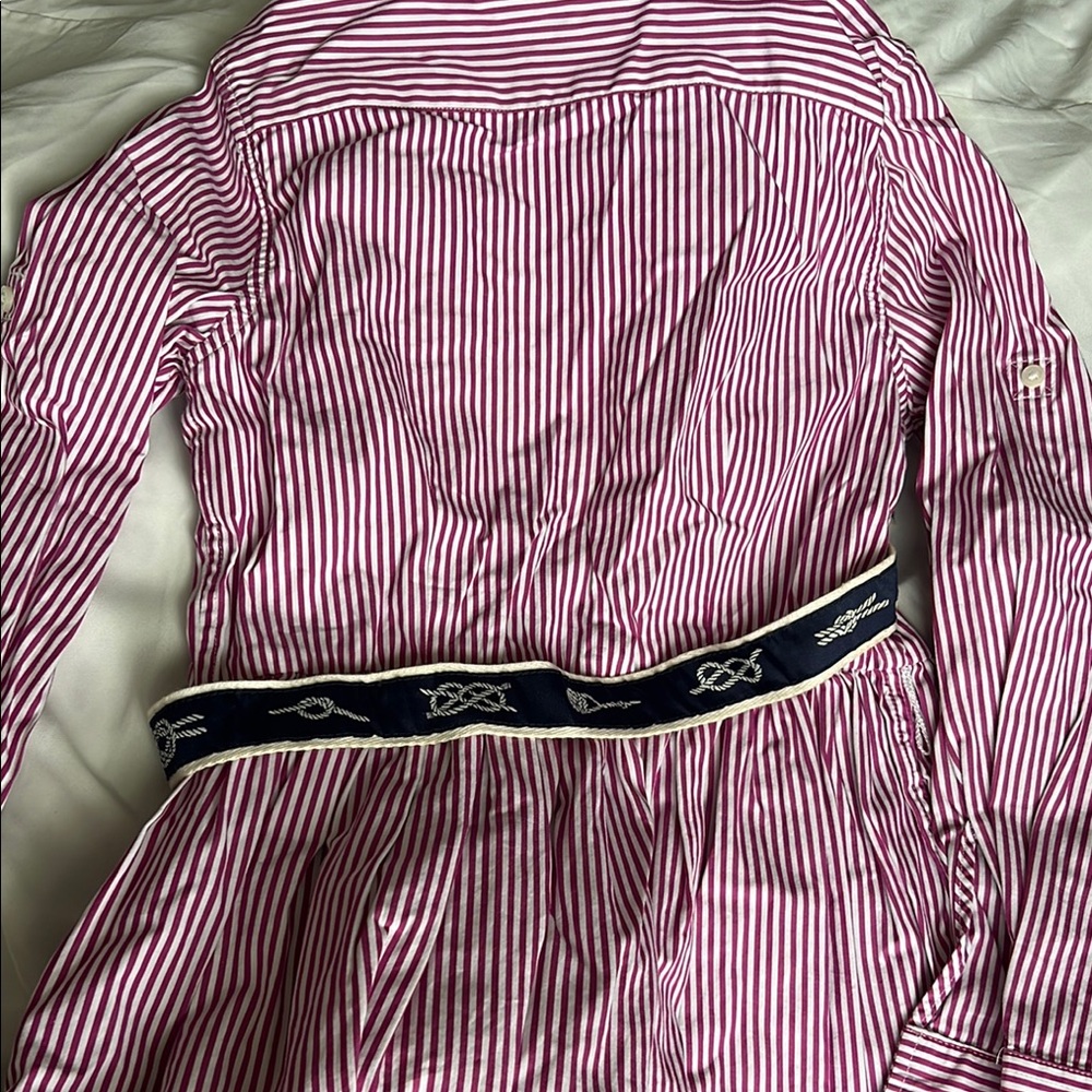 Polo by Ralph Lauren Kids Striped shirt dress - Pink and White - Picture 3 of 3